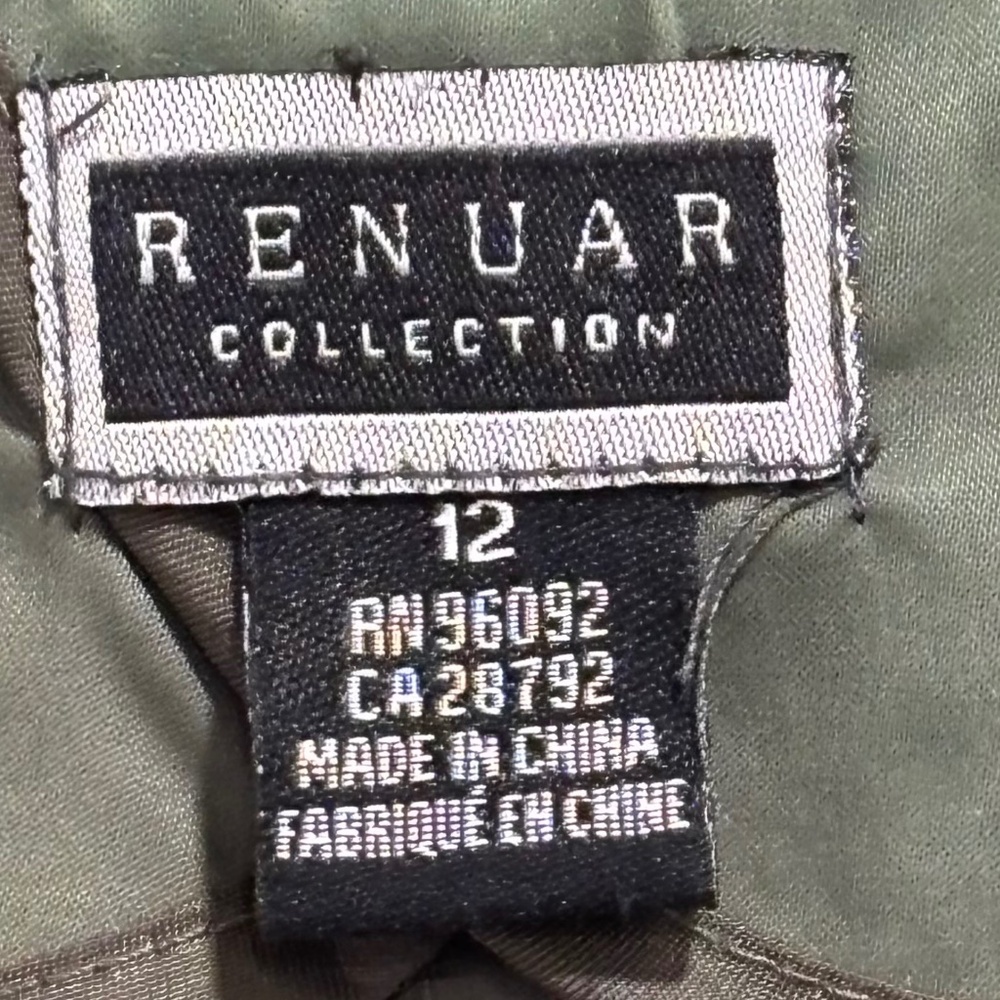 Renuar Collection ladies green jacket button closure cotton nylon blend size 12 - Picture 12 of 16